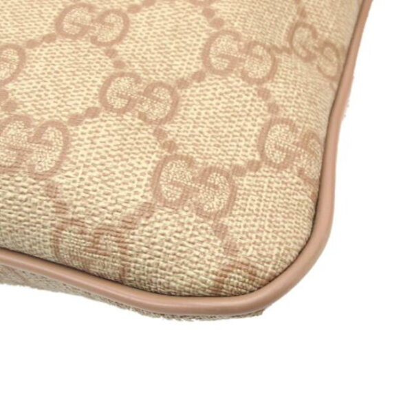 Gucci GG Supreme Monogram Flat Messenger Bag beige with pink brown trim - Picture 5 of 8